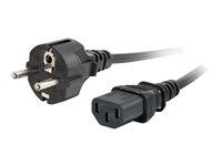 C2G Universal Power Cord - Strömkabel - power CEE 7/7 (hane) till power IEC 60320 C13 - 50 cm - formpressad - svart - Europa 88541