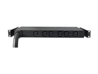 APC Basic Rack PDU - Kraftdistributionsenhet (kan monteras i rack) - AC 400 V - 22 kW - 3-fas - ingång: IEC 60309 - utgångskontakter: 6 (IEC 60320 C19) - 2.44 m sladd - svart - för P/N: SCL500RMI1U, SMX1500RM2UCNC, SMX2KR2UX145, SMX3KR2UNCX145, SMX750CNC, SMX750CUS AP7526