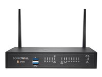 SonicWall TZ370W - Essential Edition - säkerhetsfunktion - med 1 års TotalSecure - 1GbE - Wi-Fi 5 - 2.4 GHz, 5 GHz - skrivbord 02-SSC-6828