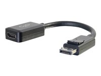 C2G 8in DisplayPort to HDMI Adapter - DP to HDMI Adapter - 1080p - Black - M/F - Videokort - DisplayPort hane till HDMI hona - 20.3 cm - skärmad - svart 54322