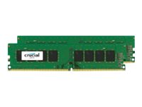 Crucial - DDR4 - sats - 16 GB: 2 x 8 GB - DIMM 288-pin - 2400 MHz / PC4-19200 - CL17 - 1.2 V - ej buffrad - icke ECC CT2K8G4DFS824A