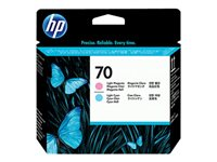 HP 70 - Ljus magenta, ljus cyan - skrivhuvud - för DesignJet HD Pro MFP, T120, Z2100, Z3100, Z3100ps, Z3200, Z3200ps, Z5200, Z5400 C9405A