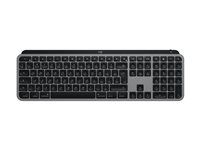 Logitech Master Series MX Keys S for Mac - Tangentbord - full size - bakgrundsbelyst - trådlös - Bluetooth LE - QWERTY - USA, internationellt - rymdgrå 920-011637