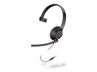 Poly Blackwire 5210 - Blackwire 5200 series - headset - på örat - kabelansluten - 3,5 mm kontakt - svart - Certifierad för Skype for Buisness, Zoomcertifierad, Certifierad för Microsoft-teams, Avaya-certifierad, Cisco Jabber-certifierad, Works With Chromebook Certified 85Q66AA