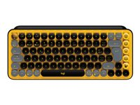 Logitech POP Keys - Tangentbord - trådlös - Bluetooth LE, Bluetooth 5.1 - QWERTY - portugisisk - tangentbrytare: Brown Tactile - blast 920-010823