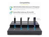 StarTech.com USB Duplicator - 1:7 - USB Flash Drives - Flash Drive Duplicator (USBDUPE17) - USB-enhetsduplikator - 7 fack - TAA-kompatibel USBDUPE17