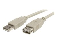 StarTech.com svart USB 2.0-förlängningskabel A till A - M/F - USB-förlängningskabel - USB (hane) till USB (hona) - 3.1 m - formpressad - beige - för P/N: RKCONS1901GB, UUSBOTG USBEXTAA10