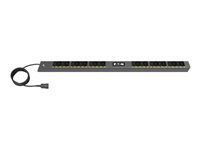 Eaton G4 - Basic - kraftdistributionsenhet (kan monteras i rack) - AC 200-240 V - 3.7 kW - 1-fas - ingång: IEC 60320 C20 16A - utgångskontakter: 24 (12 x IEC 60320 C13, 12 x IEC 60320 C39) - 0U - 3 m sladd - svart EVBAFC20A