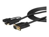 StarTech.com HDMI till VGA aktiv konverteringskabel på 91 cm ? HDMI till VGA adapter ? 1920x1200 eller 1080p - Adapterkabel - HDMI, Mikro-USB typ B (endast ström) till HD-15 (VGA) hane - 1 m - svart - aktiv, 1920 x 1200 (WUXGA) stöd HD2VGAMM3