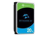Seagate SkyHawk AI ST20000VE003 - Hårddisk - 20 TB - inbyggd - 3.5" - SATA 6Gb/s - buffert: 512 MB - med 3 års Seagate Rescue Data Recovery ST20000VE003