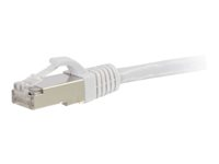 C2G Cat6a Booted Shielded (STP) Network Patch Cable - Patch-kabel - RJ-45 (hane) till RJ-45 (hane) - 7 m - STP - CAT 6a - formpressad, hakfri, tvinnad - vit 89940