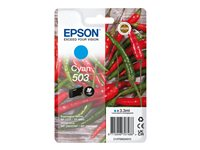 Epson 503 Singlepack - 3.3 ml - cyan - original - blister - bläckpatron - för EPL 5200; RIP Station 5200; WorkForce WF-2960 C13T09Q24010