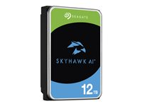 Seagate SkyHawk AI ST12000VE003 - Hårddisk - 12 TB - inbyggd - 3.5" - SATA 6Gb/s - buffert: 512 MB - med 3 års Seagate Rescue Data Recovery ST12000VE003