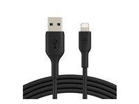 Belkin BOOST CHARGE - Lightning-kabel - Lightning hane till USB hane - 1 m - svart (paket om 2) CAA001BT1MBK2PK