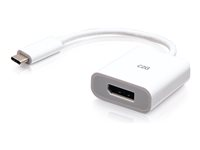 C2G USB-C to DisplayPort Adapter Converter - 4K 60Hz - White - Videokort - 24 pin USB-C (hane) till DisplayPort (hona) - Thunderbolt 3 / Thunderbolt 4 - 4K60Hz stöd - vit C2G26934