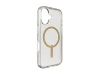 ZAGG Milan Snap - Baksidesskydd för mobiltelefon - MagSafe-kompatibilitet - guldfärgat glitter - för Apple iPhone 16 702315126