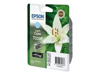 Epson T0595 - 13 ml - ljus cyan - original - blister - bläckpatron - för Stylus Photo R2400 C13T05954010