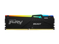 Kingston FURY Beast RGB - DDR5 - modul - 8 GB - DIMM 288-pin - 5200 MHz / PC5-41600 - CL40 - 1.25 V - ej buffrad - on-die ECC KF552C40BBA-8