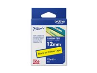 Brother TZe-631 - Standardlim - svart på gult - Rulle (1,2 cm x 8 m) 1 kassett(er) bandlaminat - för Brother PT-D210, D600, H110; P-Touch PT-1005, D410, D460, D610; P-Touch Cube Plus PT-P710 TZE631