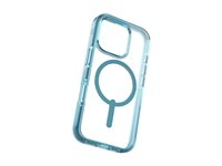 Zagg Santa Cruz Snap - Baksidesskydd för mobiltelefon - MagSafe-kompatibilitet - grafen - retroblå - för Apple iPhone 16 Pro 702315060