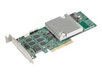 Supermicro - Kontrollerkort - SATA 6Gb/s / SAS 12Gb/s - RAID 0, 1, 5, 6, 10, 50, 60 - SAS 12Gb/s AOC-S3908L-H8IR-16DD-O