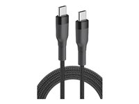 Insmat - USB-kabel - 24 pin USB-C (hane) till 24 pin USB-C (hane) - USB 2.0 - 3 A - 2 m - up to 480 Mbps, USB-C Power Delivery (60W) - svart 133-1026