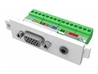 VISION TechConnect 3 VGA+3.5mm module - Modulkontaktplatta med insnäppsfästen - HD-15, minihörlurskontakt, stereo 3,5 mm TC3 VGAF3.5MM