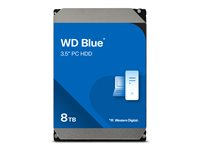 WD Blue WD80EAAZ - Hårddisk - 8 TB - inbyggd - 3.5" - SATA 6Gb/s - 5640 rpm - buffert: 256 MB WD80EAAZ