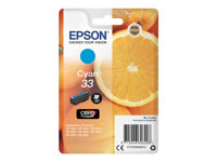Epson 33 - 4.5 ml - cyan - original - blister - bläckpatron - för Expression Home XP-635, 830; Expression Premium XP-530, 540, 630, 635, 640, 645, 830, 900 C13T33424012