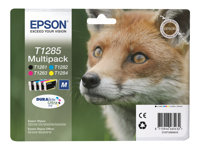 Epson T1285 Multipack - 4-pack - 16.4 ml - svart, gul, cyan, magenta - original - bläckpatron - för Stylus S22, SX130, SX230, SX235, SX430, SX435, SX438, SX440, SX445; Stylus Office BX305 C13T12854012