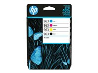 HP 963 - 4-pack - svart, gul, cyan, magenta - original - bläckpatron - för Officejet Pro 9010, 9012, 9014, 9015, 9016, 9019, 9020, 9022, 9025 6ZC70AE#301