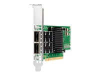 HPE InfiniBand HDR100 MCX653106A-ECAT - Nätverksadapter - PCIe 4.0 x16 låg profil - 100Gb Ethernet / 100Gb Infiniband QSFP28 x 2 - för ProLiant DL325 Gen10, DL345 Gen10, DL365 Gen10, DL380 Gen10 P23666-B21