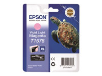 Epson T1576 - 25.9 ml - intensiv ljus magenta - original - blister - bläckpatron - för Stylus Photo R3000 C13T15764010