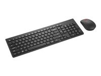 Lenovo Essential Wireless Combo Gen 2 - Sats med tangentbord och mus - trådlös - 2.4 GHz - Nordisk - svart - brun låda - CRU 4X31N50752