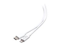 C2G 10ft (3m) USB-C Male to Lightning Male Sync and Charging Cable - White - Lightning-kabel - 24 pin USB-C hane till Lightning hane - 3.05 m - vit - USB-strömförsörjning (20W), up to 480 Mbps C2G54560