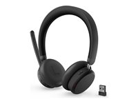 Lenovo 6550 - Headset - på örat - Bluetooth - trådlös - aktiv brusradering - svart - Certifierad för Microsoft-teams 4XD1S19777
