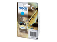 Epson 16 - 3.1 ml - cyan - original - bläckpatron - för WorkForce WF-2010, 2510, 2520, 2530, 2540, 2630, 2650, 2660, 2750, 2760 C13T16224012