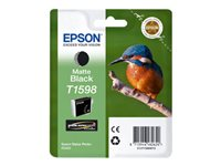 Epson T1598 - 17 ml - mattsvart - original - blister - bläckpatron - för Stylus Photo R2000 C13T15984010