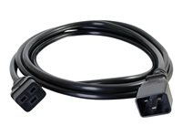 C2G 16 AWG 250 Volt 16 Amp Power Extension Cord - Förlängningskabel för ström - IEC 60320 C20 till IEC 60320 C19 - AC 250 V - 50 cm - formpressad - svart 80621