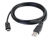 C2G 2m USB 2.0 USB Type C to USB A Cable M/M - USB C Cable Black - USB-kabel - USB (hane) till 24 pin USB-C (hane) - USB 2.0 - 2 m - formpressad - svart 88871