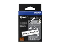 Brother HSe-261E - Svart på vitt - Rulle (3,1 cm x 1,5 m) 1 kassett(er) hängande låda - rörtejp för värmekrympning - för P-Touch PT-D800W HSE261E