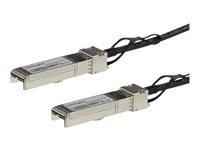 StarTech.com Juniper EX-SFP-10GE-DAC-1M Compatible 1m 10G SFP+ to SFP+ Direct Attach Cable Twinax, 10GbE SFP+ Copper DAC 10 Gbps Low Power Passive Mini GBIC/Transceiver Module DAC Cable - Lifetime Warranty (EXSFP10GE1M) - 10GBase direktkopplingskabel - SFP+ spärrad till SFP+ spärrad - 1 m - dubbelaxlad - SFF-8431/SFF-8432 - passiv - svart EXSFP10GE1M