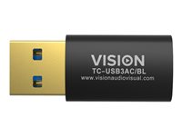 Vision Professional - USB-adapter - USB typ A (hane) till 24 pin USB-C (hona) - USB 3.0 - svart TC-USB3AC/BL