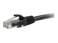 C2G Cat5e Booted Unshielded (UTP) Network Patch Cable - Patch-kabel - RJ-45 (hane) till RJ-45 (hane) - 30 cm - UTP - CAT 5e - formpressad, hakfri, tvinnad - svart 83179