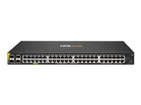HPE Aruba Networking CX 6000 48p 10M/100M/1G Class4 PoE 4p SFP 1G 370W Switch - Switch - Administrerad - 48 x 10/100/1000 (PoE+) + 4 x gigabit SFP (upplänk) - sida till sida luftflöde - rackmonterbar, väggmonterbar - PoE+ (370 W) - BTO R8N85B