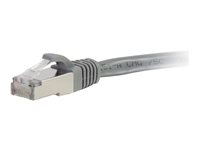 C2G Cat6a Booted Shielded (STP) Network Patch Cable - Patch-kabel - RJ-45 (hane) till RJ-45 (hane) - 10 m - STP - CAT 6a - formpressad, hakfri, tvinnad - grå 89922