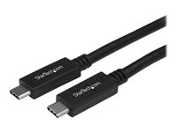 StarTech.com USB-C-kabel - M/M - 1 m - USB 3.1 (10 Gbps) - USB-IF-certifierad - USB-kabel - 24 pin USB-C (hane) till 24 pin USB-C (hane) - USB 3.1 - 1 m - svart - för P/N: HB31C2A2CME, HB31C3A1CME, M2E1BRU31C, PEXUSB311AC3, SV211HDUC, SV221HUC4K USB31CC1M