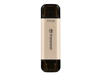 Transcend JetFlash 930C - USB flash-enhet - 128 GB - USB 3.2 Gen 1 / USB-C - guld TS128GJF930C