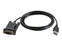 C2G Serial RS232 Adapter Cable - USB / seriell kabel - USB (hane) till DB-9 (hane) - 1.5 m - svart 86887