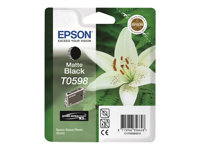 Epson T0598 - 13 ml - mattsvart - original - blister - bläckpatron - för Stylus Photo R2400 C13T05984010